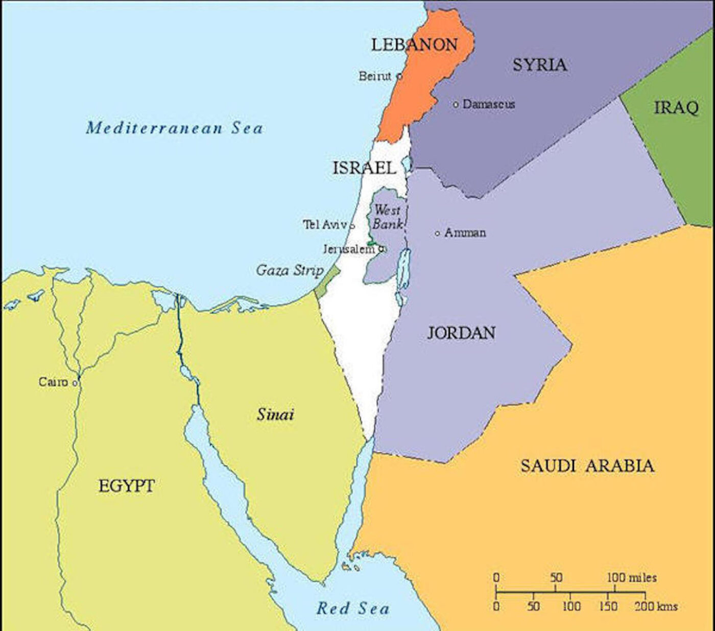 Israel Map 1949 1967 Armistice Lines 1400x1235 